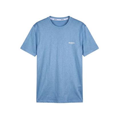 Light Blue Cotton Men T-Shirt