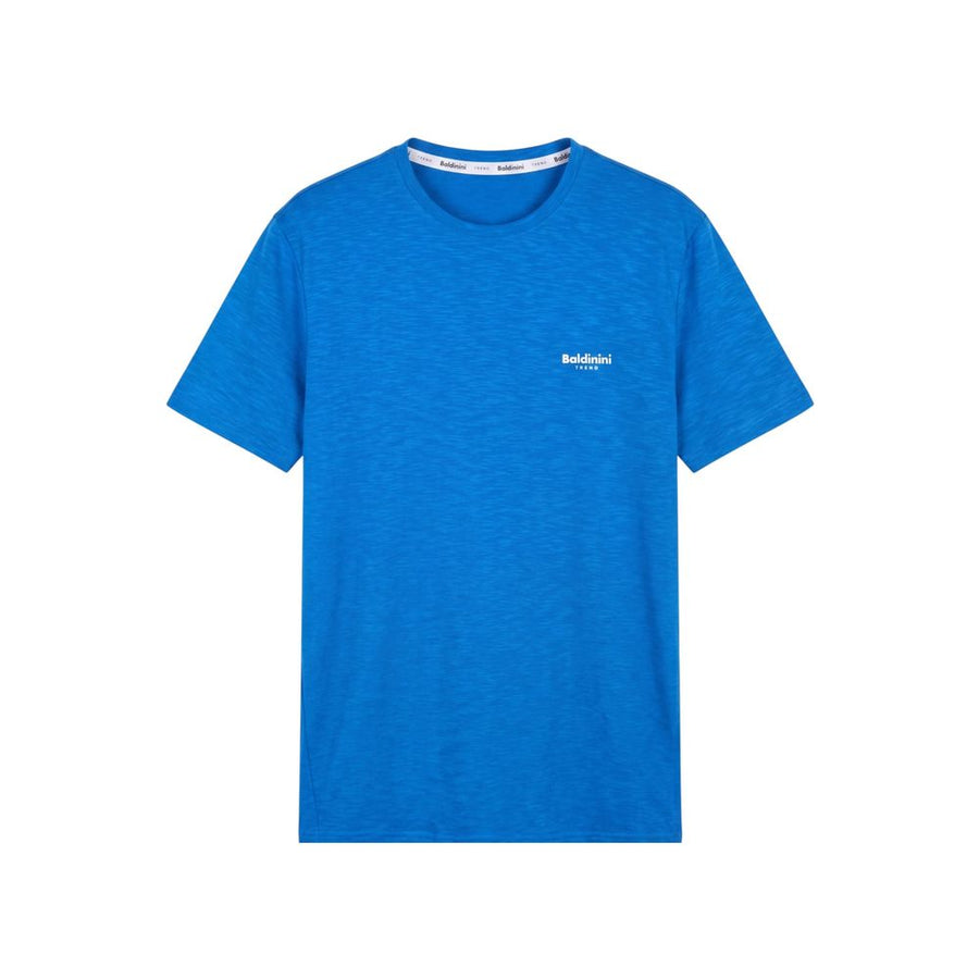 Light Blue Cotton Men T-shirt