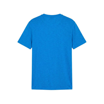 Light Blue Cotton Men T-shirt