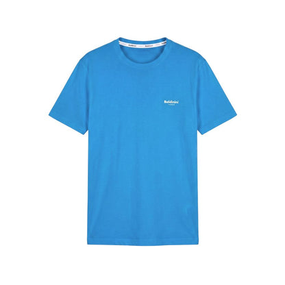 Light Blue Cotton Men T-shirt