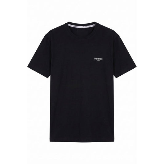 Black Cotton Men T-Shirt
