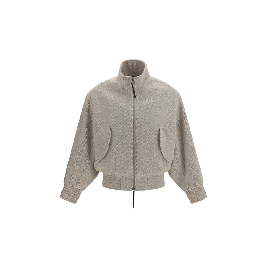 Beige Wool Oves Aries Bomber