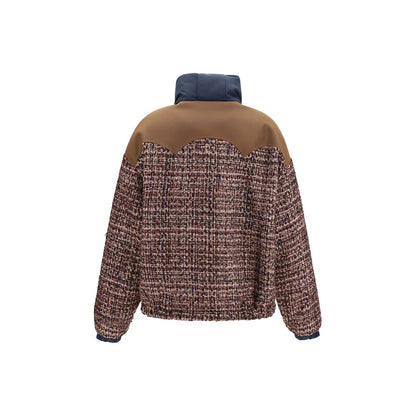 Multicolor Polyamide Biker Jacket