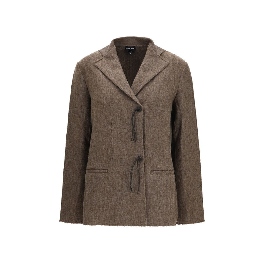 Brown Wool Oves Aries Full-Length Jacket
