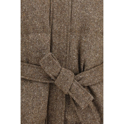 Brown Wool Oves Aries Coat