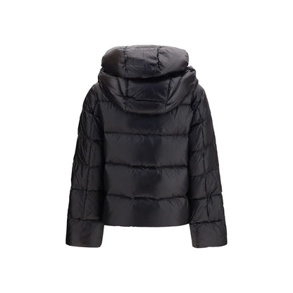 Black Polyamide Full-Length Jacket