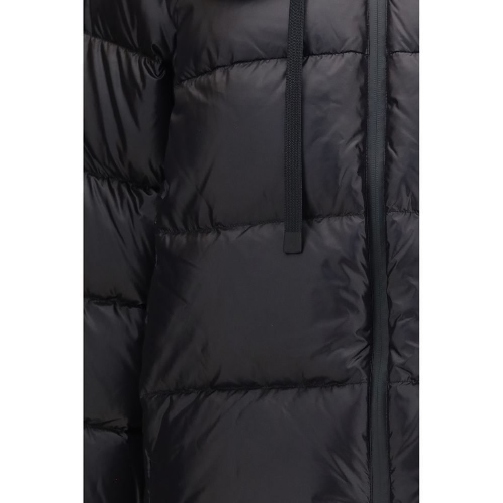 Black Polyamide Full-Length Jacket