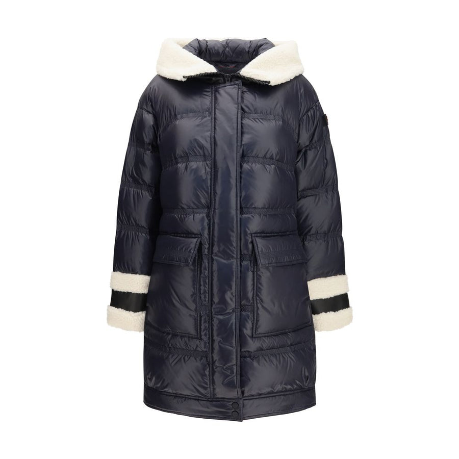 Blue Polyamide Full-Length Jacket