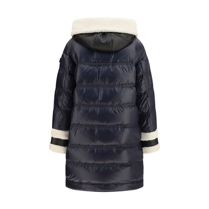 Blue Polyamide Full-Length Jacket