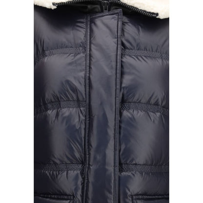 Blue Polyamide Full-Length Jacket