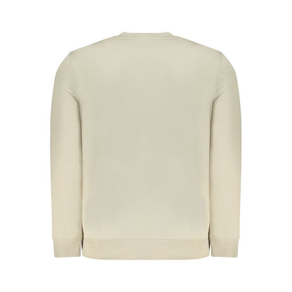 Beige Cotton Men Sweatshirt