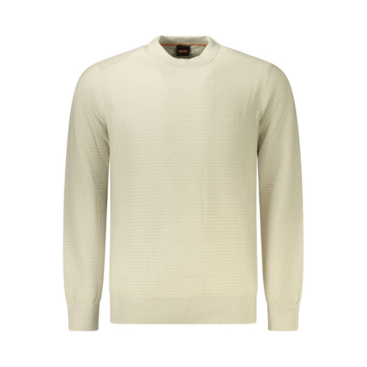 Beige Cotton Men's Sweater