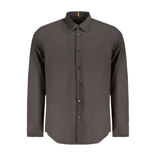 Black Cotton Men's Shirt