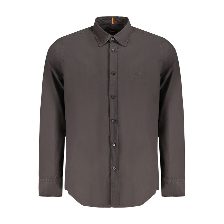 Black Cotton Men's Shirt