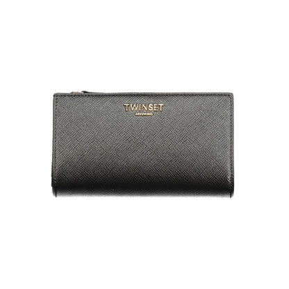 Black Polyurethane Women's Wallet