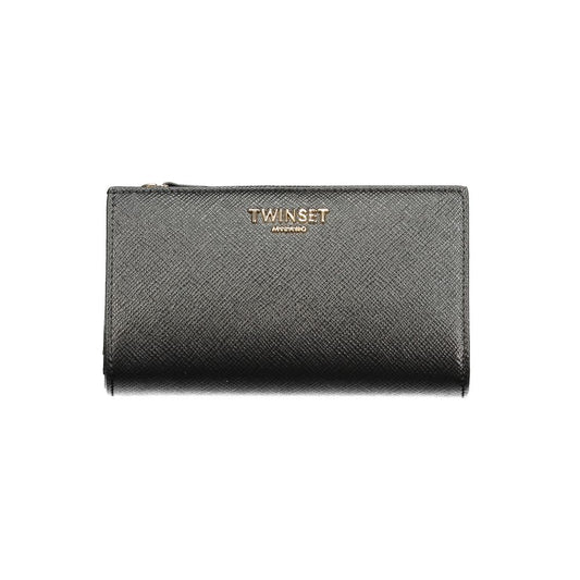 Black Polyurethane Women's Wallet