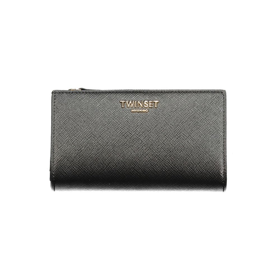 Black Polyurethane Women's Wallet