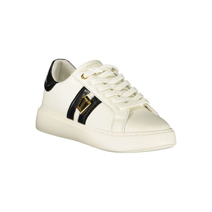 White Polyurethane Women's Sneaker