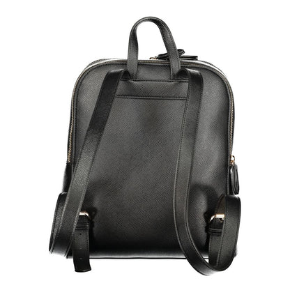 Black Polyurethane Women Backpack