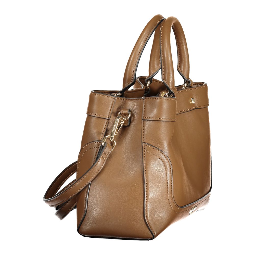 Brown Polyurethane Women's Bag