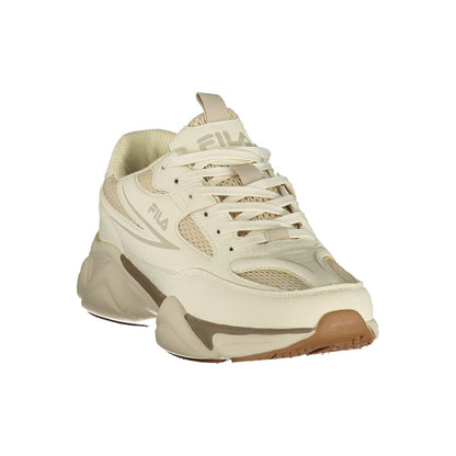White Polyester Men's Sneaker