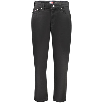 Black Cotton Mom Jeans