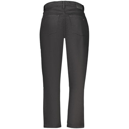 Black Cotton Mom Jeans