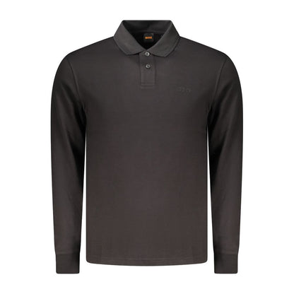 Black Cotton Polo Shirt