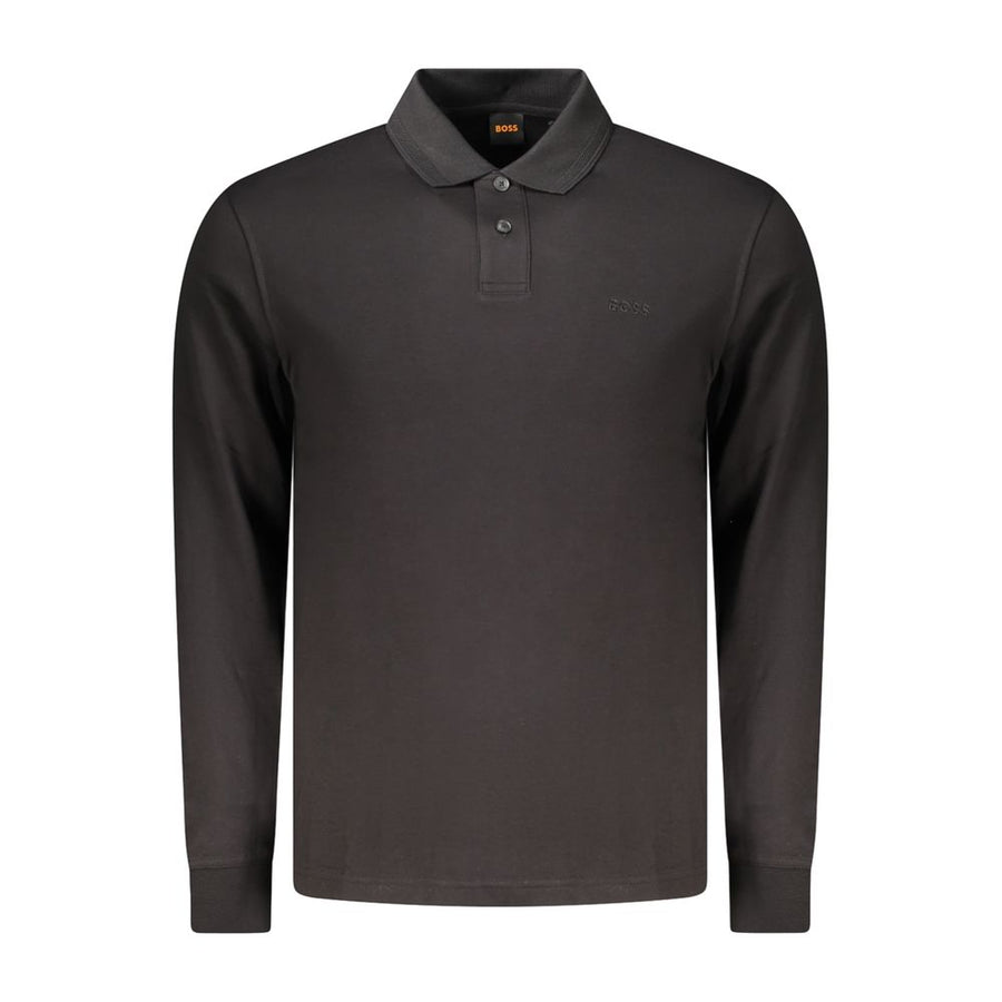 Black Cotton Polo Shirt