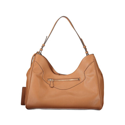 Brown Polyurethane Women's Bag
