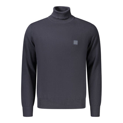 Blue Cotton Turtleneck