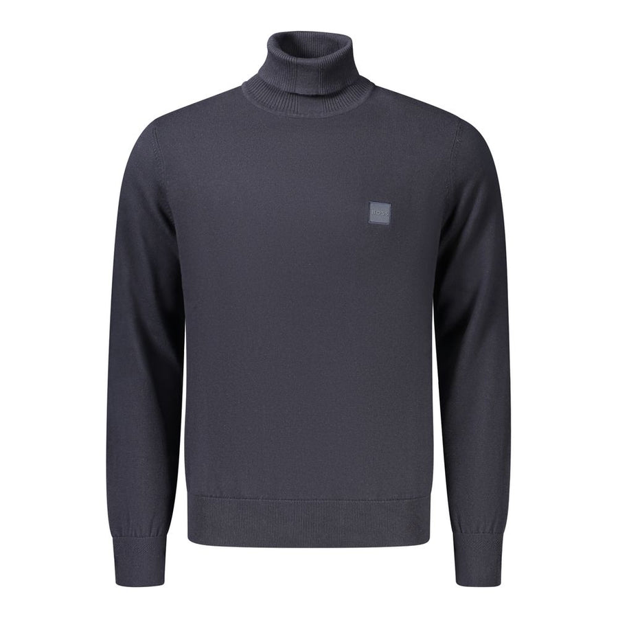 Blue Cotton Turtleneck
