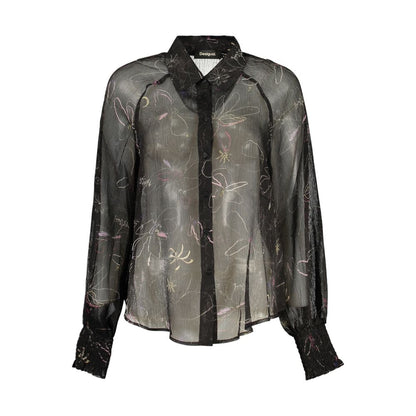 Black Polyester Women's Shirt