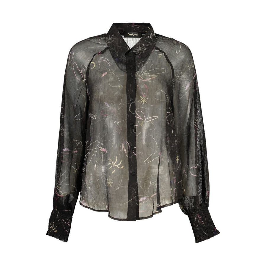 Black Polyester Women's Shirt