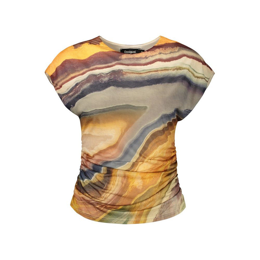 Beige Elastane T-Shirt
