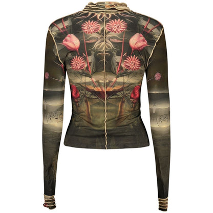 Black Viscose Womens T Shirt