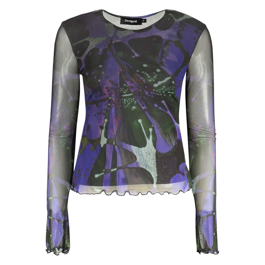 Blue Polyester T-Shirt