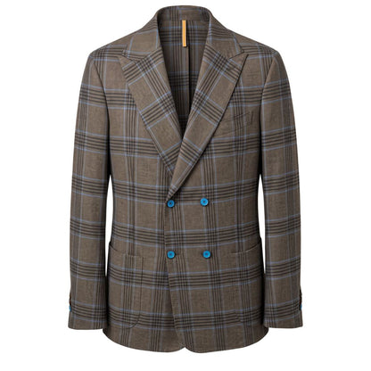 Brown Cotton Men Jacket