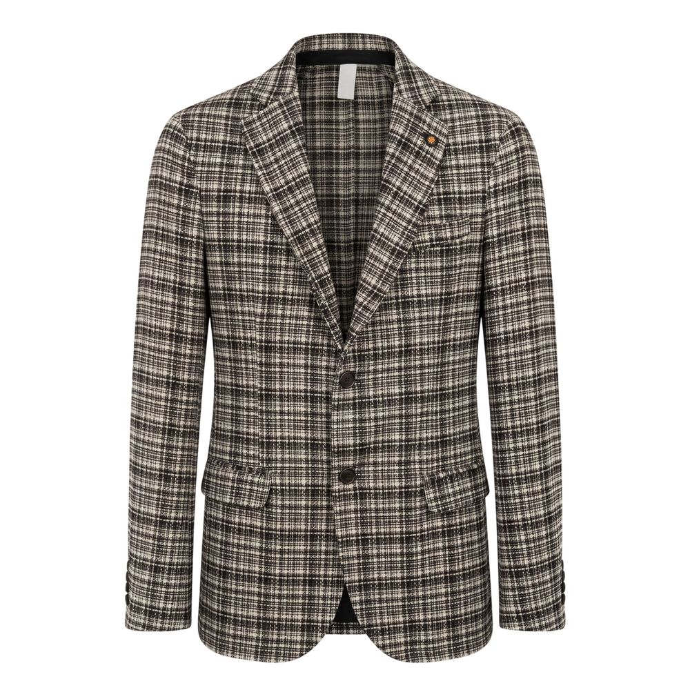 Beige Cotton Men Jacket