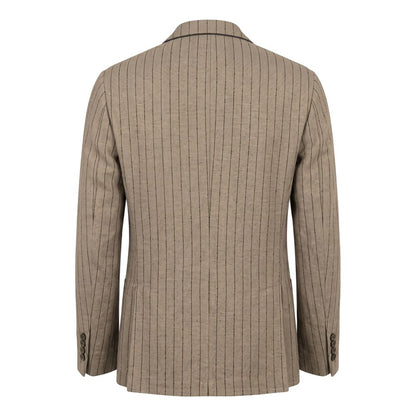 Beige Linen Men Jacket