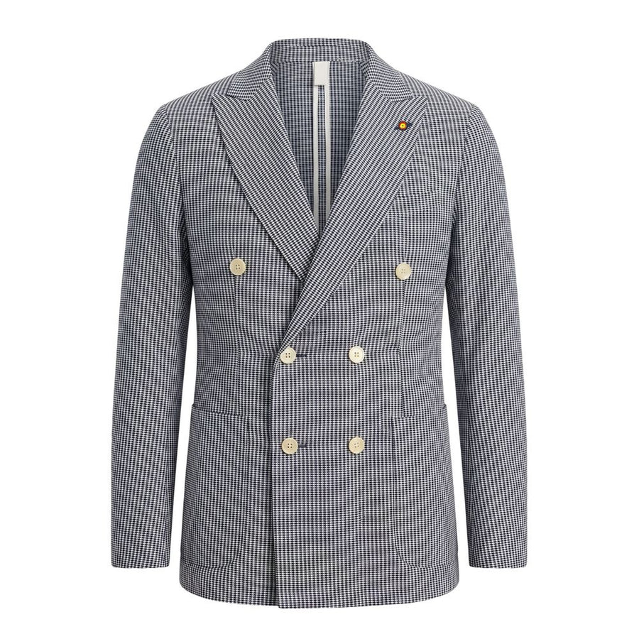 Blue Cotton Men Jacket