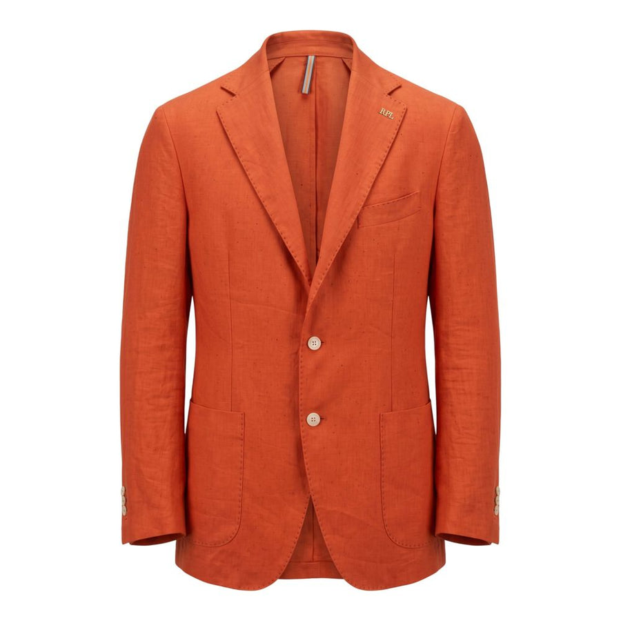 Orange Linen Men Jacket