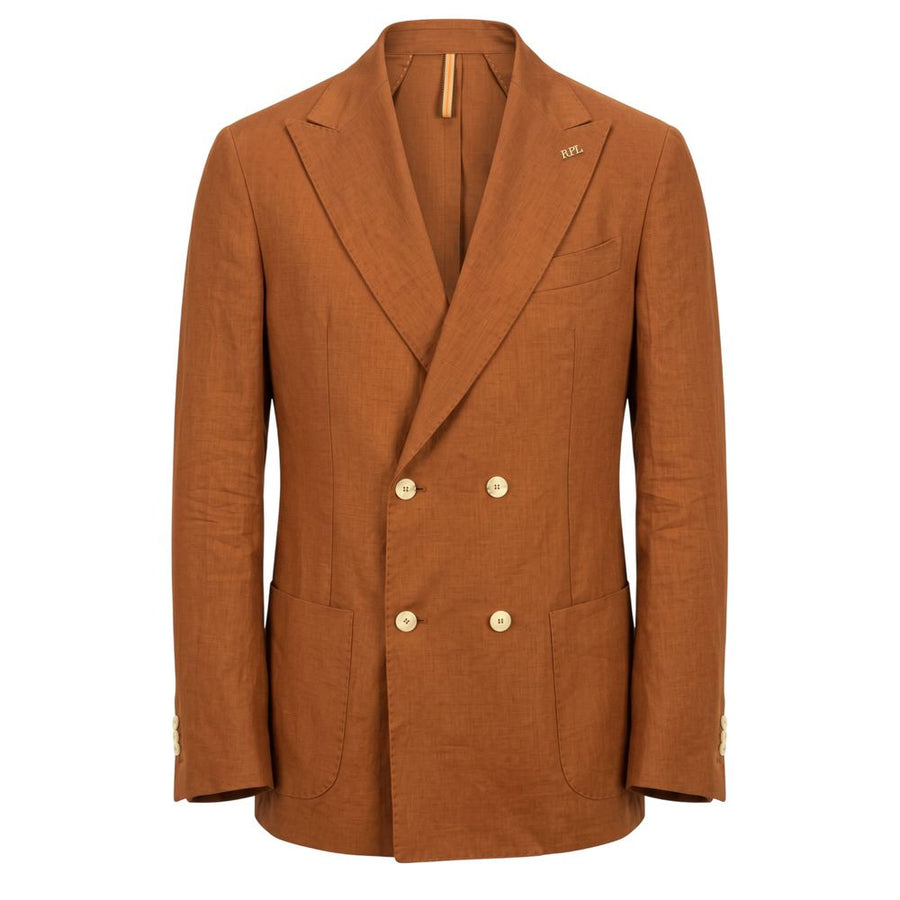 Brown Linen Men's Jacket