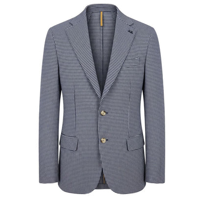 Blue Cotton Men Jacket