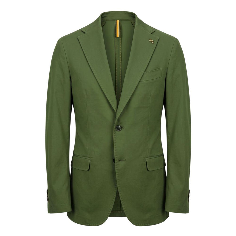 Green Cotton Men Jacket
