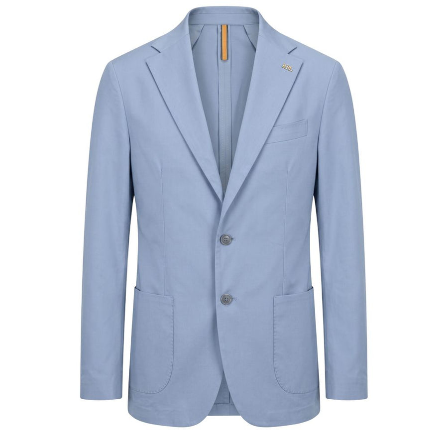 Light Blue Cotton Men Jacket