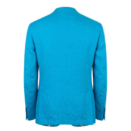 Blue Cotton Men's Jacket