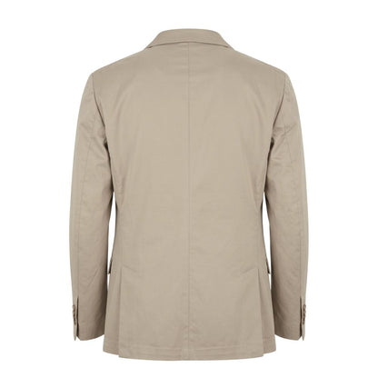 Beige Cotton Men's Jacket