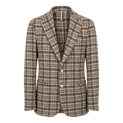 Brown Cotton Men Jacket