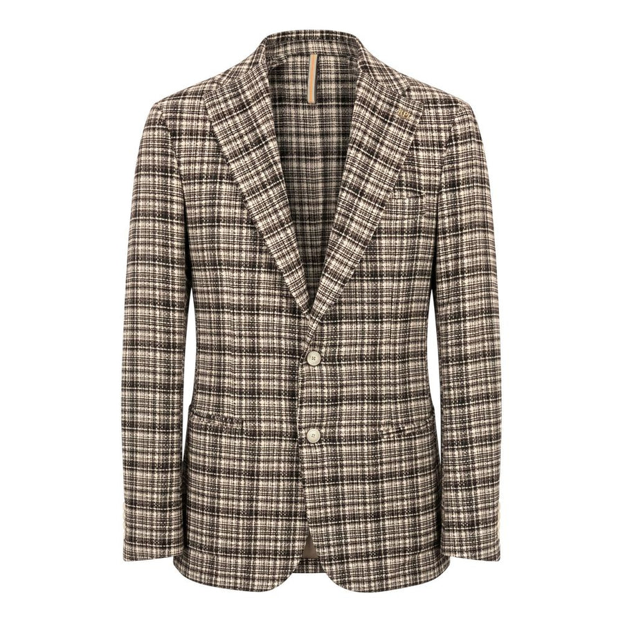 Brown Cotton Men Jacket